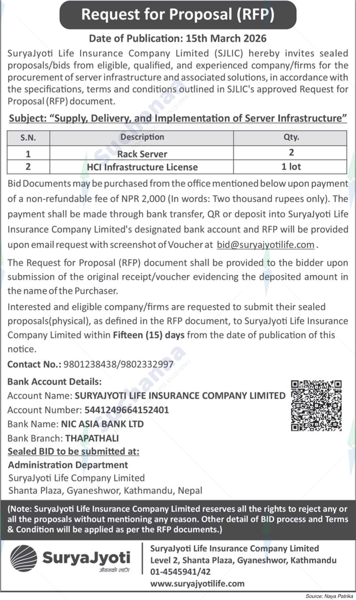 SuryaJyoti Life Insurance Company Limited