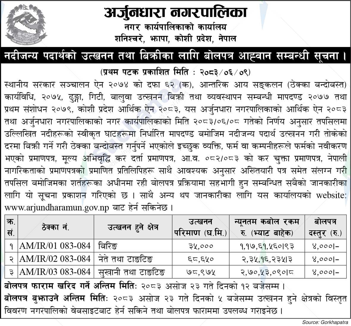 Arjundhara Municipality