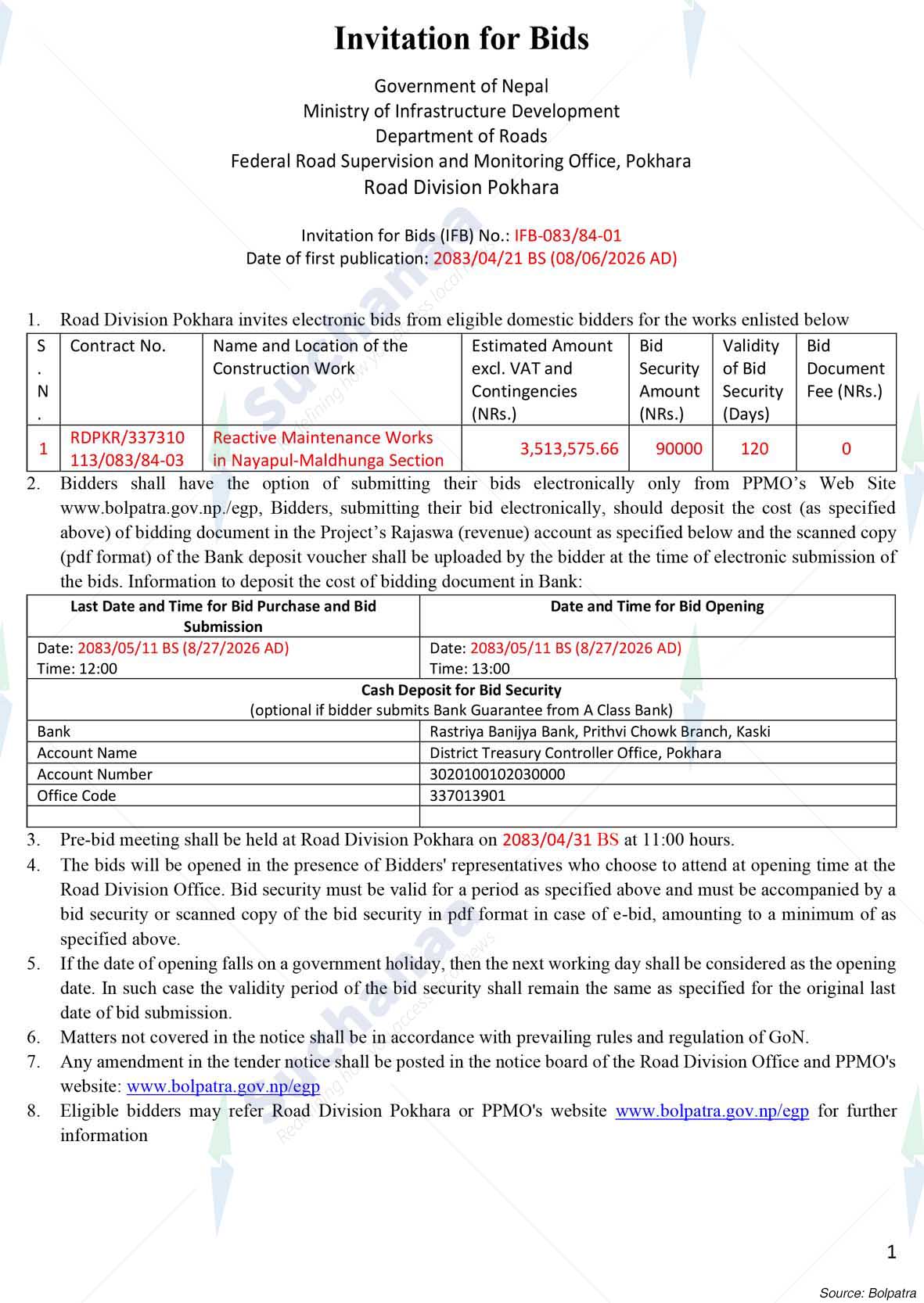 Road Division, Pokhara