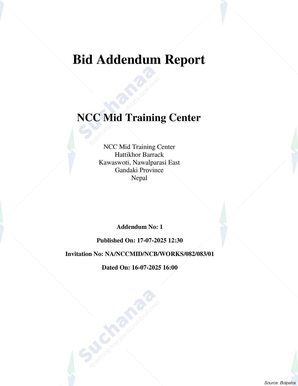 NCC Mid Training Center