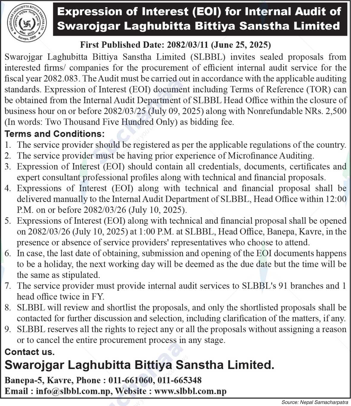 Swarojgar Laghubitta Bittiya Sanstha Limited