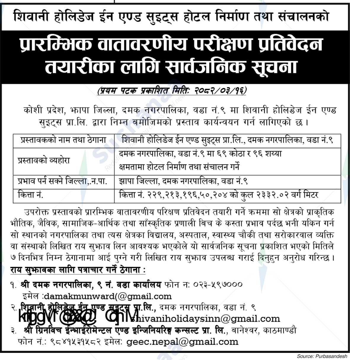 Shivani Holidays Inn & Suites Pvt. Ltd.