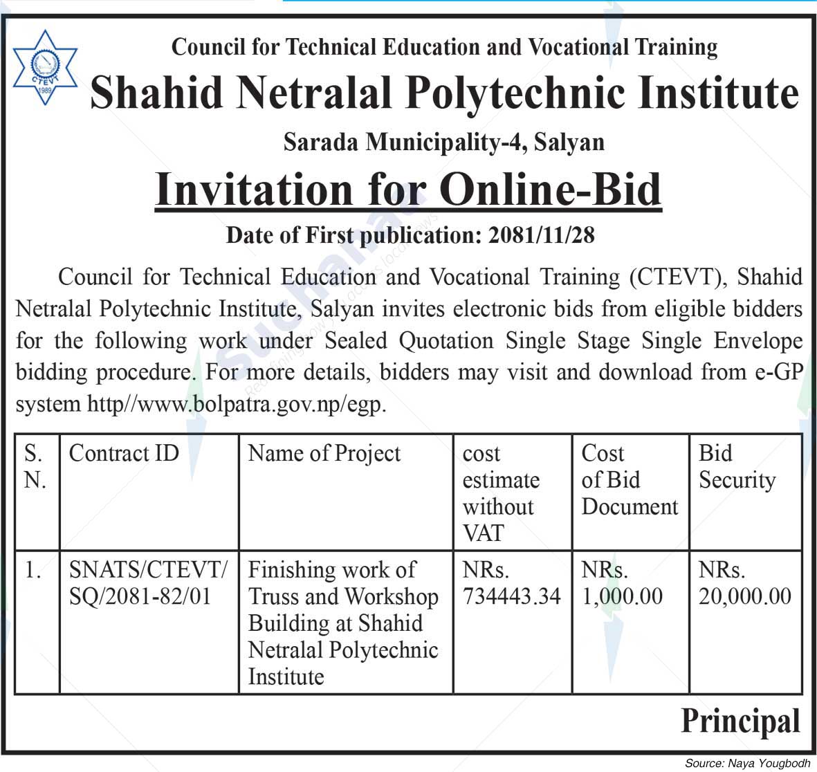 Shahid Netralal Polytechnic Institute