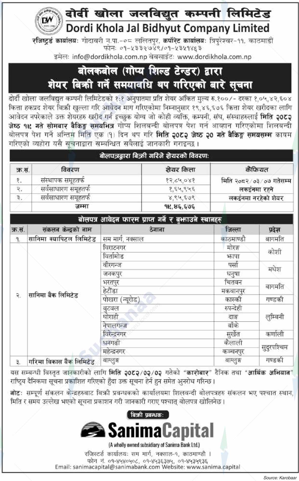 Dordi Khola Jal Bidhyut Company Limited