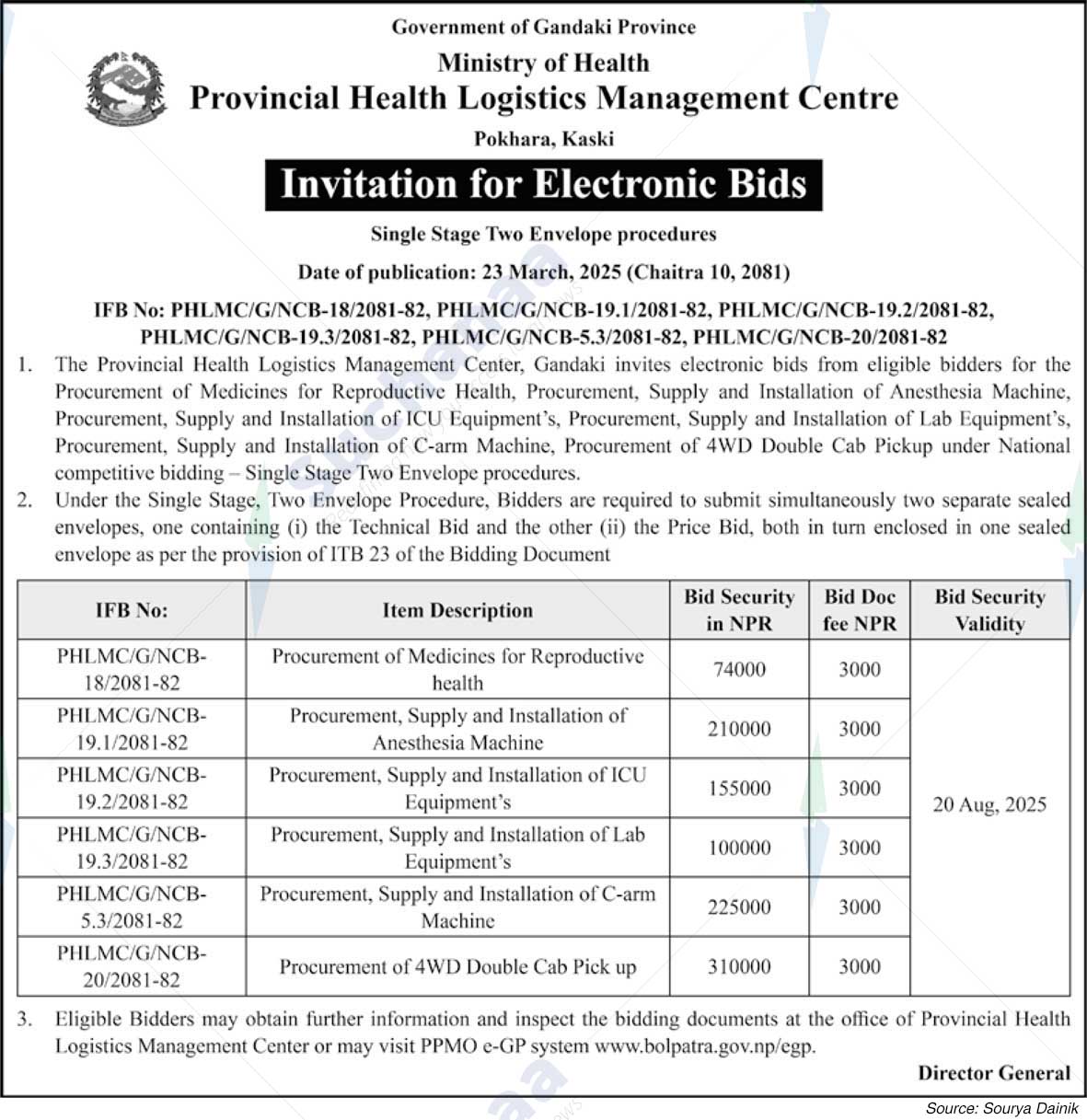 Provincial Health Logistics Management Centre