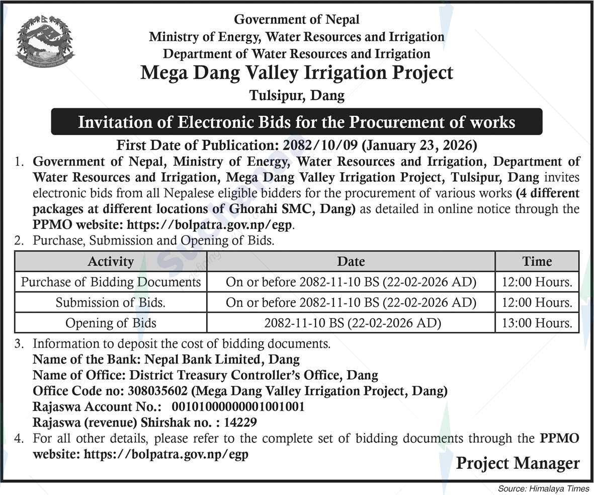 Mega Dang Valley Irrigation Project, Dang