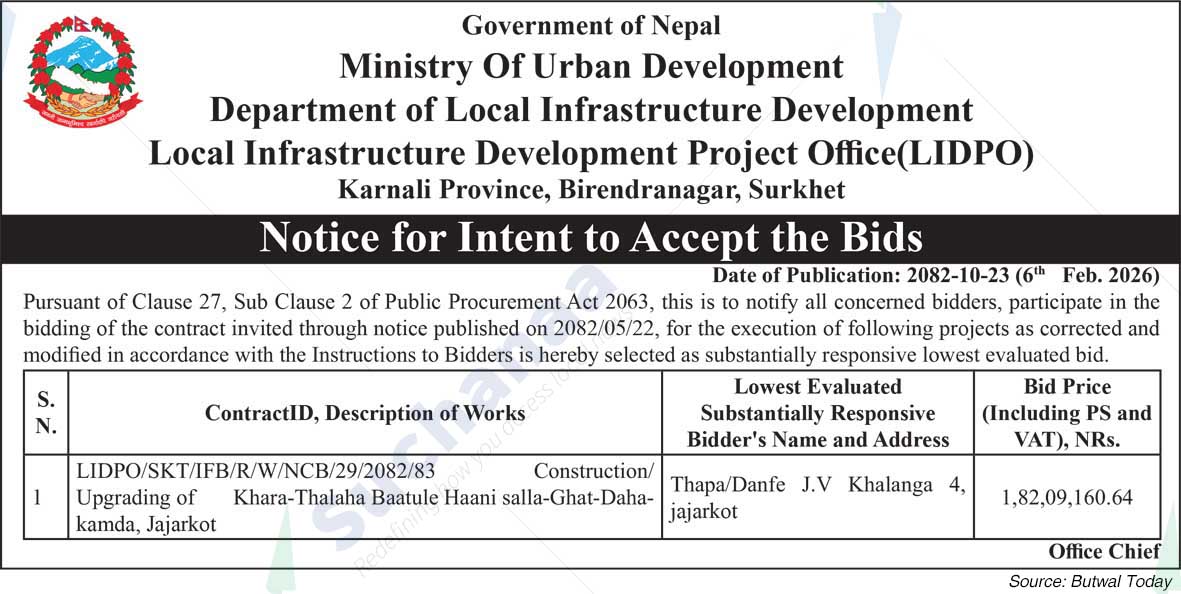 Local Infrastructure Development Project Office(LIDPO), Surkhet