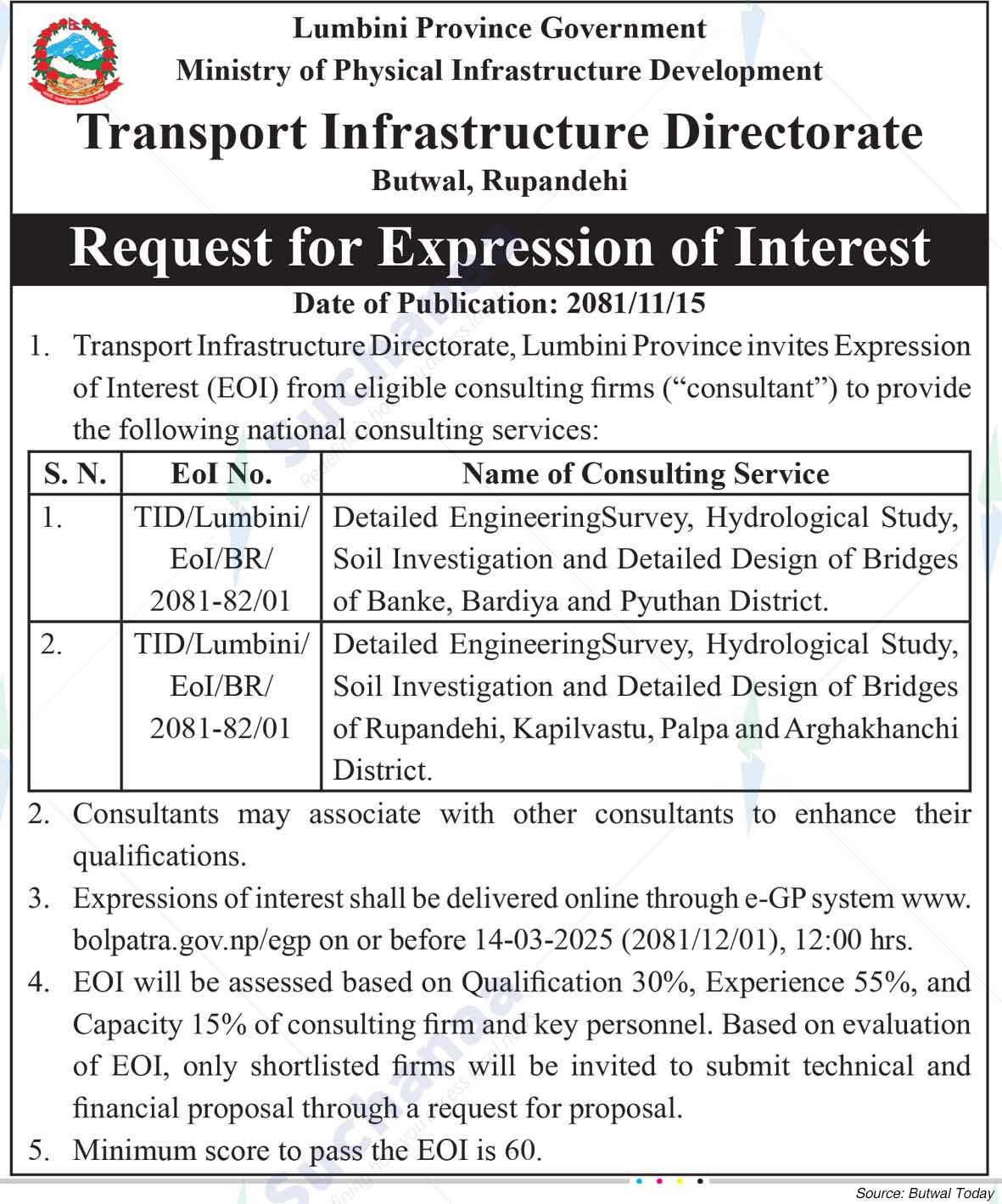 Transport Infrastructure Directorate