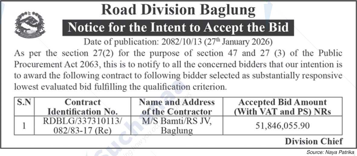 Road Division, Baglung