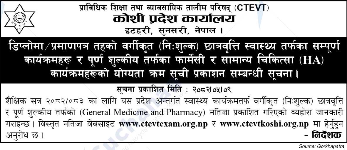 Council for Technical Education and Vocational Training (CTEVT), Sunsari