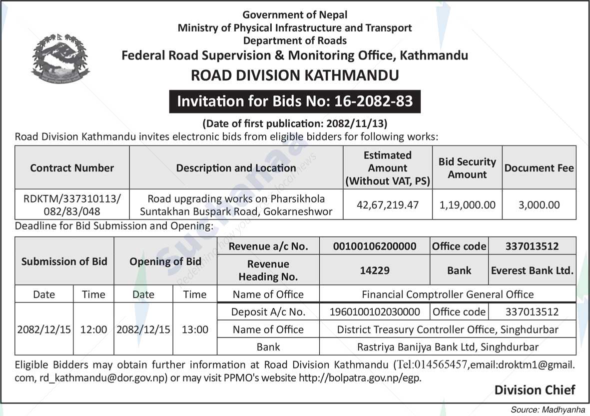 Road Division, Kathmandu