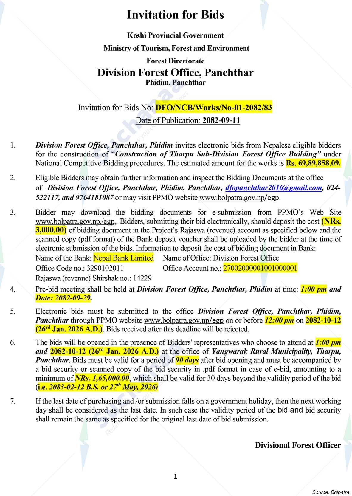 Division Forest Office, Panchthar