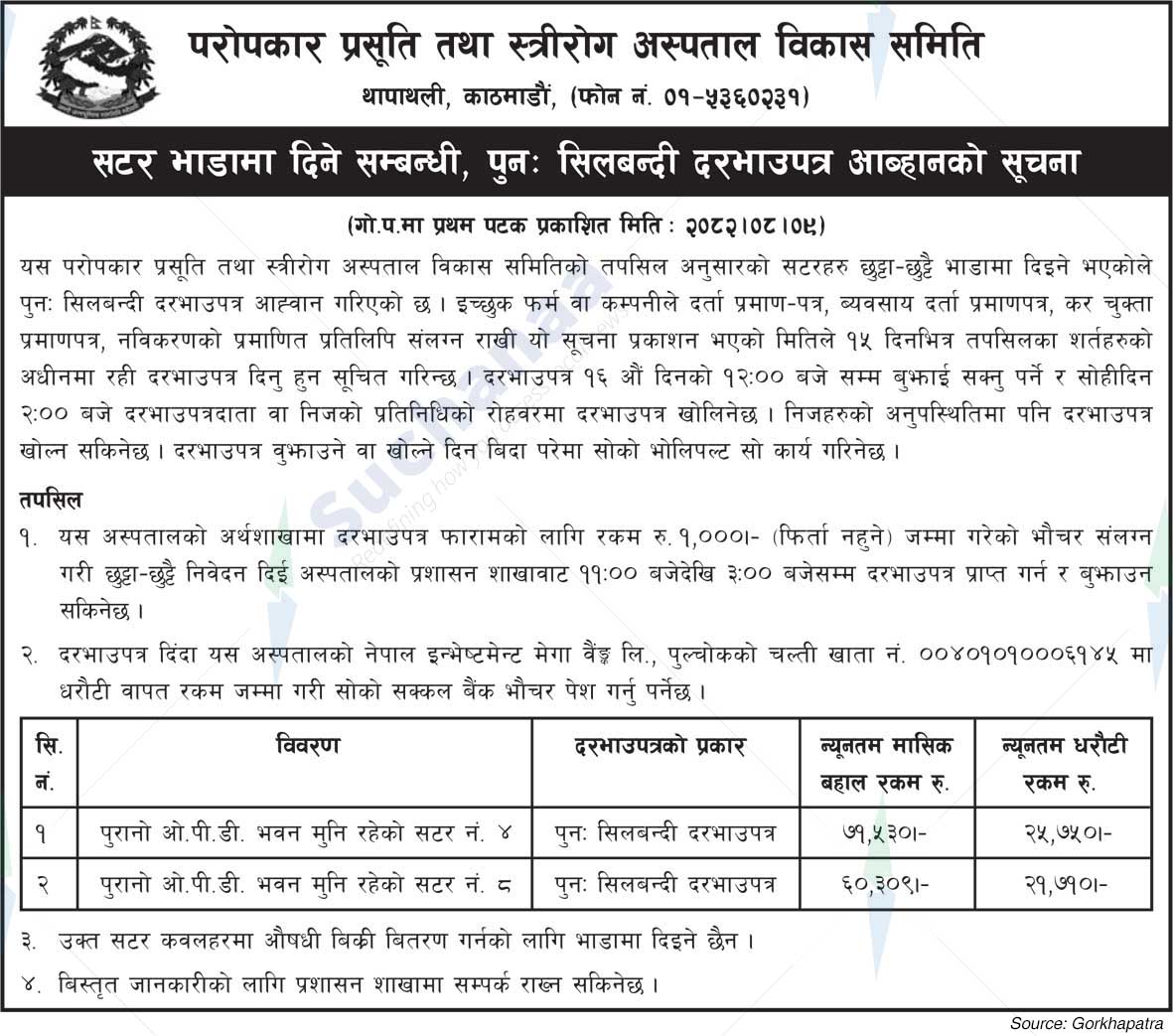 Paropakar Maternity and Women's Hospital Bikash Samiti, Thapathali, Kathmandu