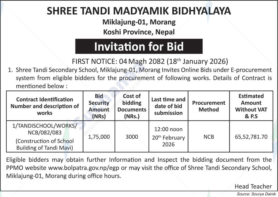 Tandi Secondary School, Morang