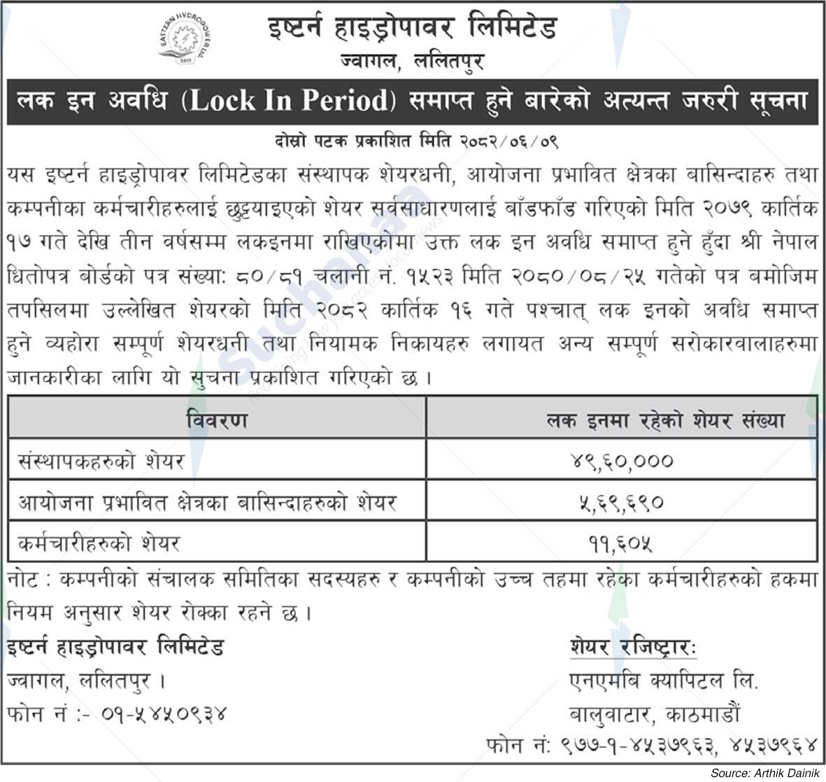 Eastern Hydropower Limited