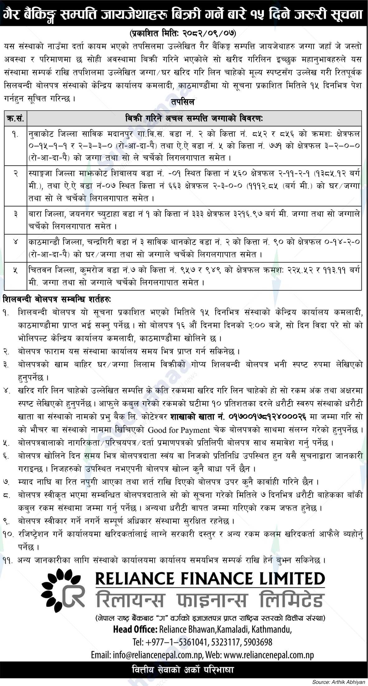 Reliance Finance Limited