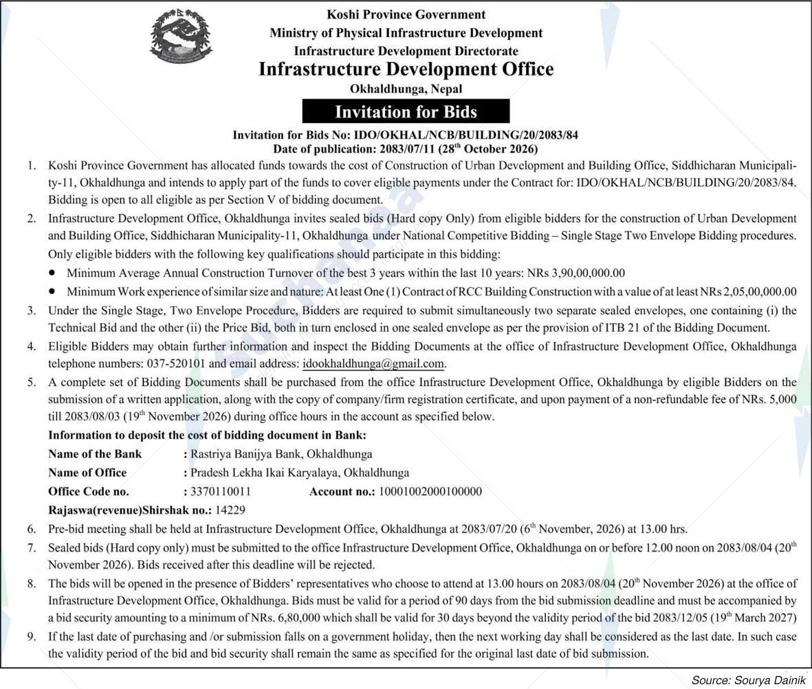 Infrastructure Development Office, Okhaldhunga