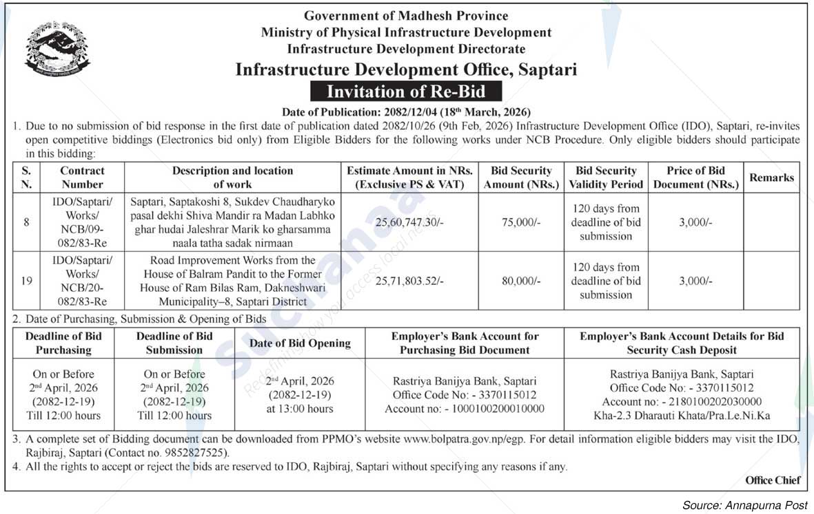 Infrastructure Development Office, Saptari