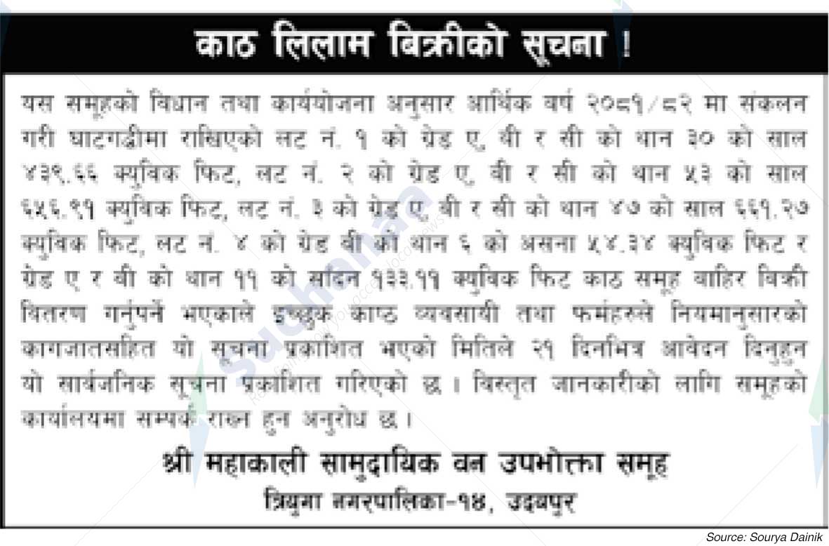 Shree Mahakali Saa.Wa.Wo.Sa.