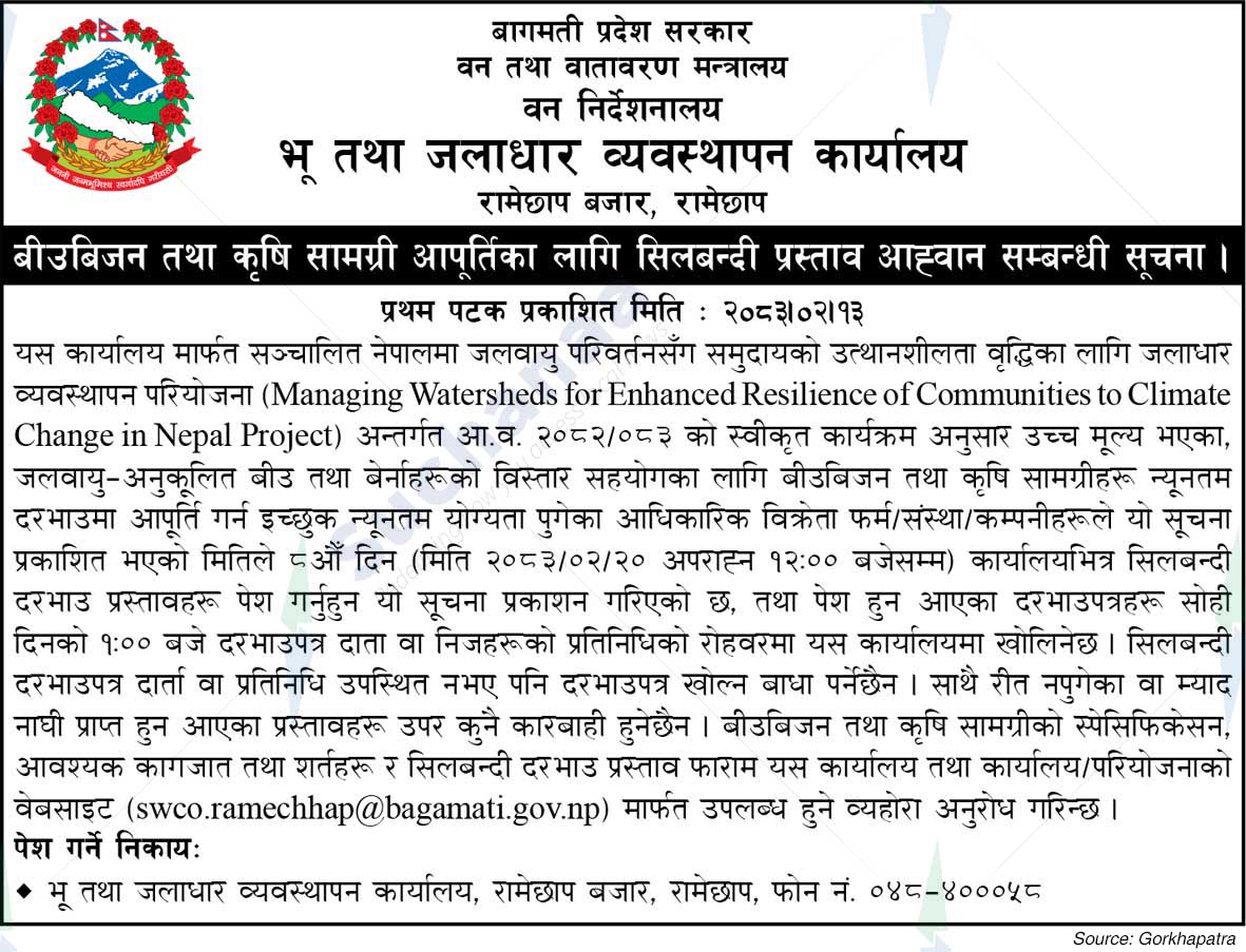 Land and Watershed Management Office, Ramechhap