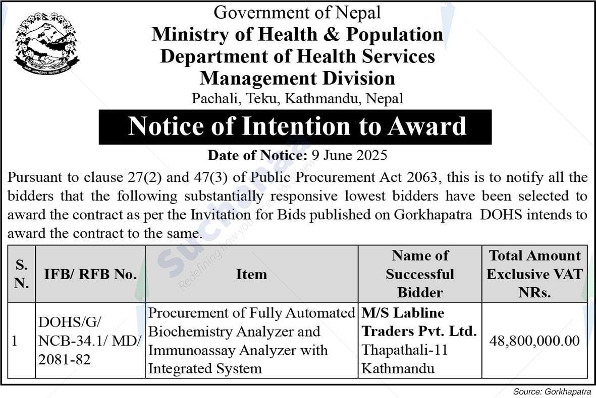 Department of Health Services Management Division, Pachali, Teku
