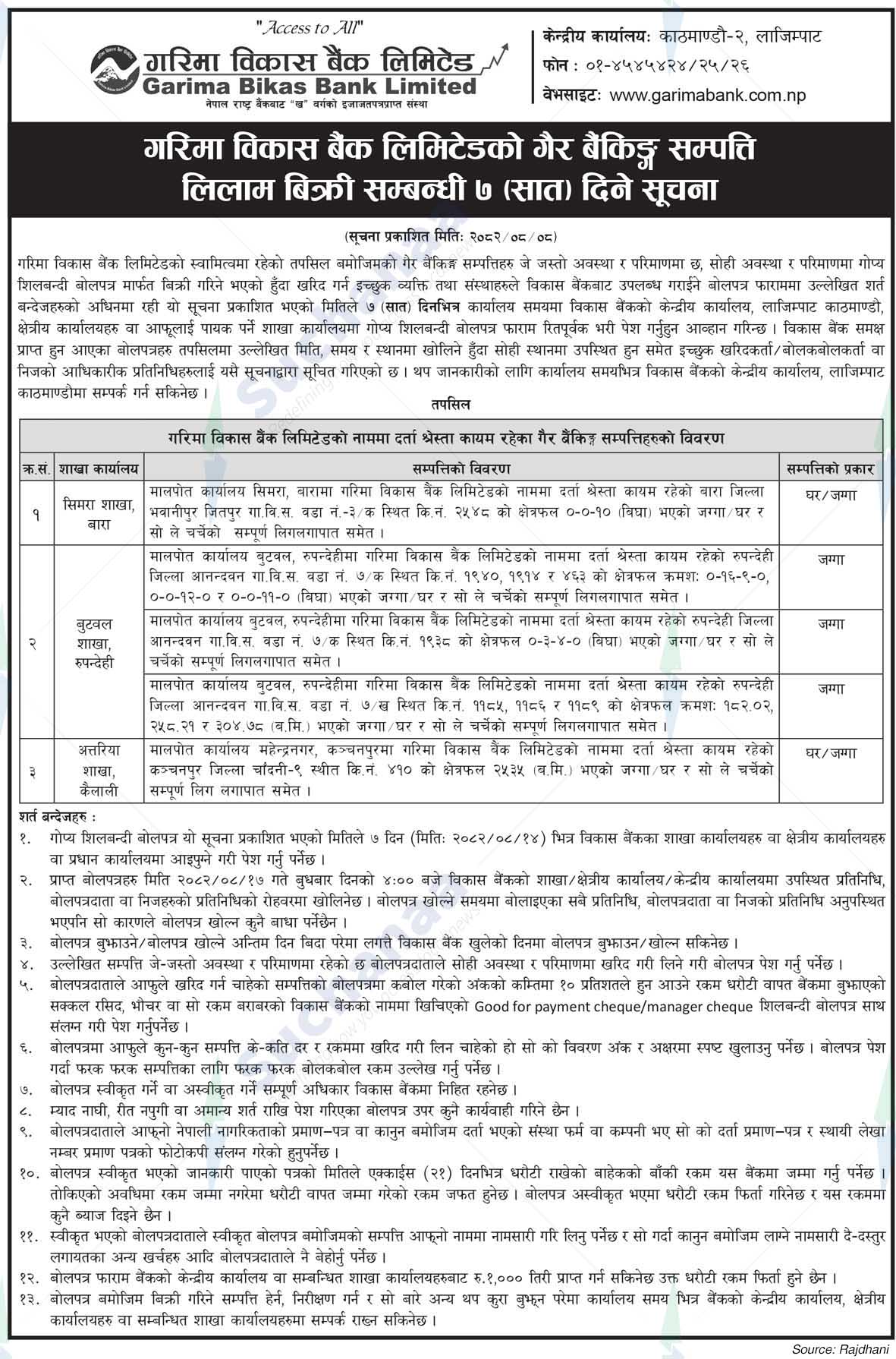 Garima Bikas Bank Limited