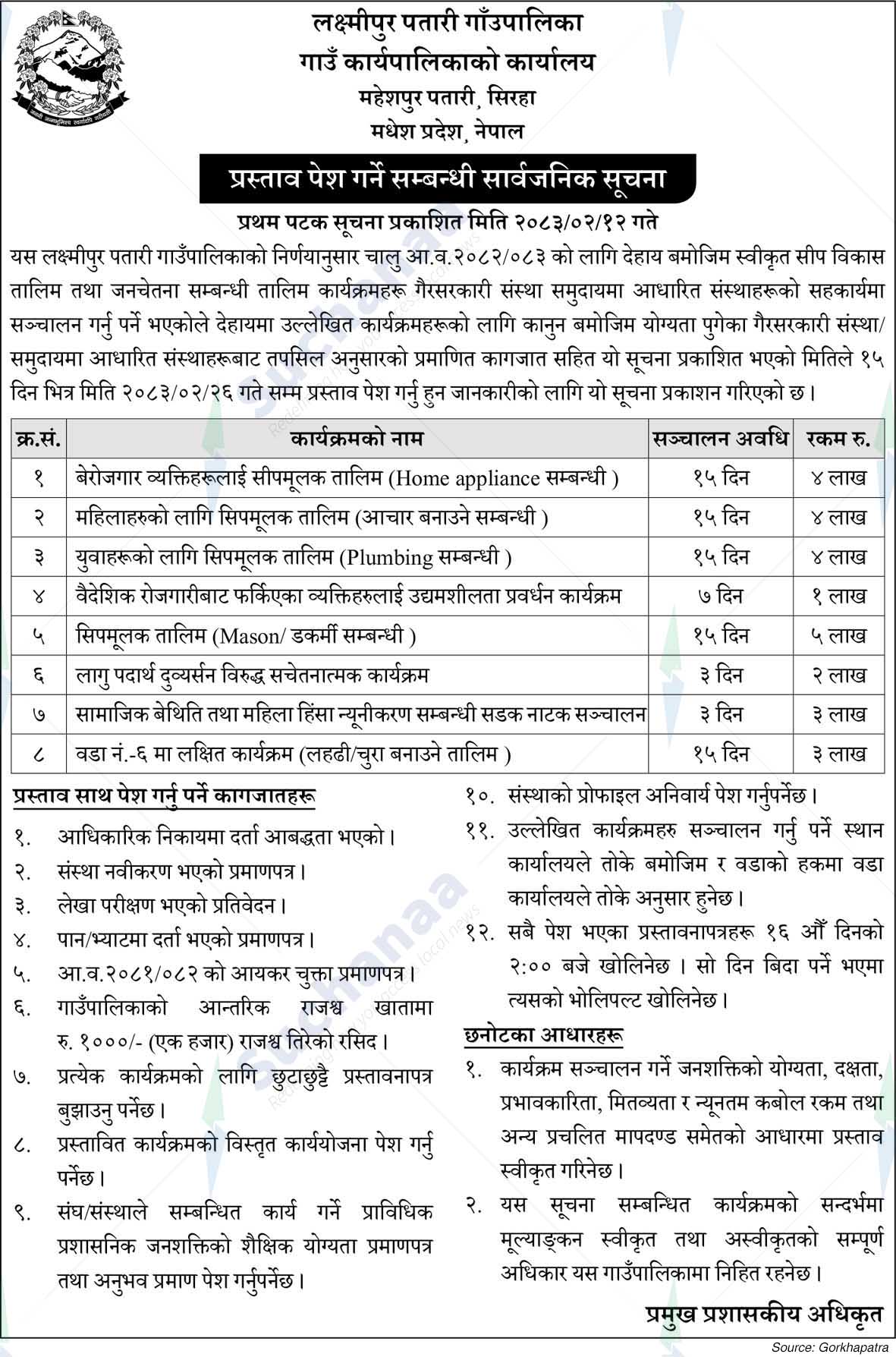 Laxmipur Patari Rural Municipality
