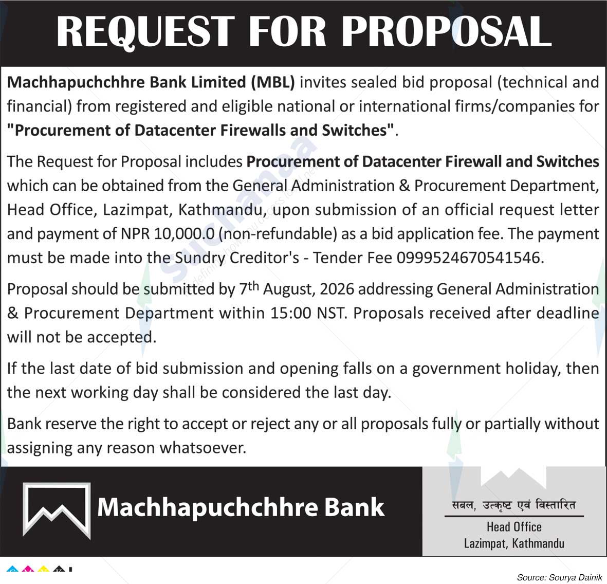 Machhapuchchhre Bank Limited