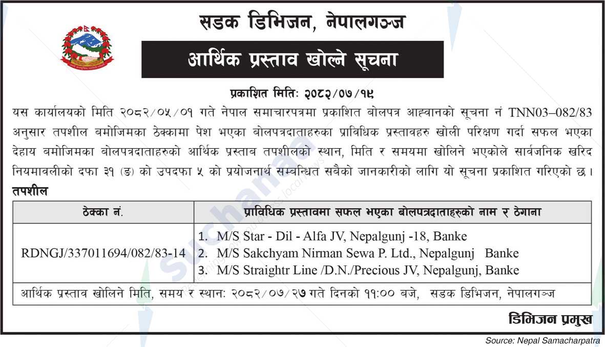 Road Division, Nepalgunj