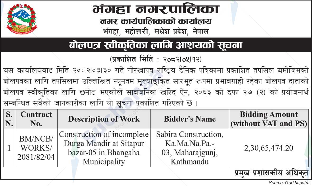 Bhangaha Municipality