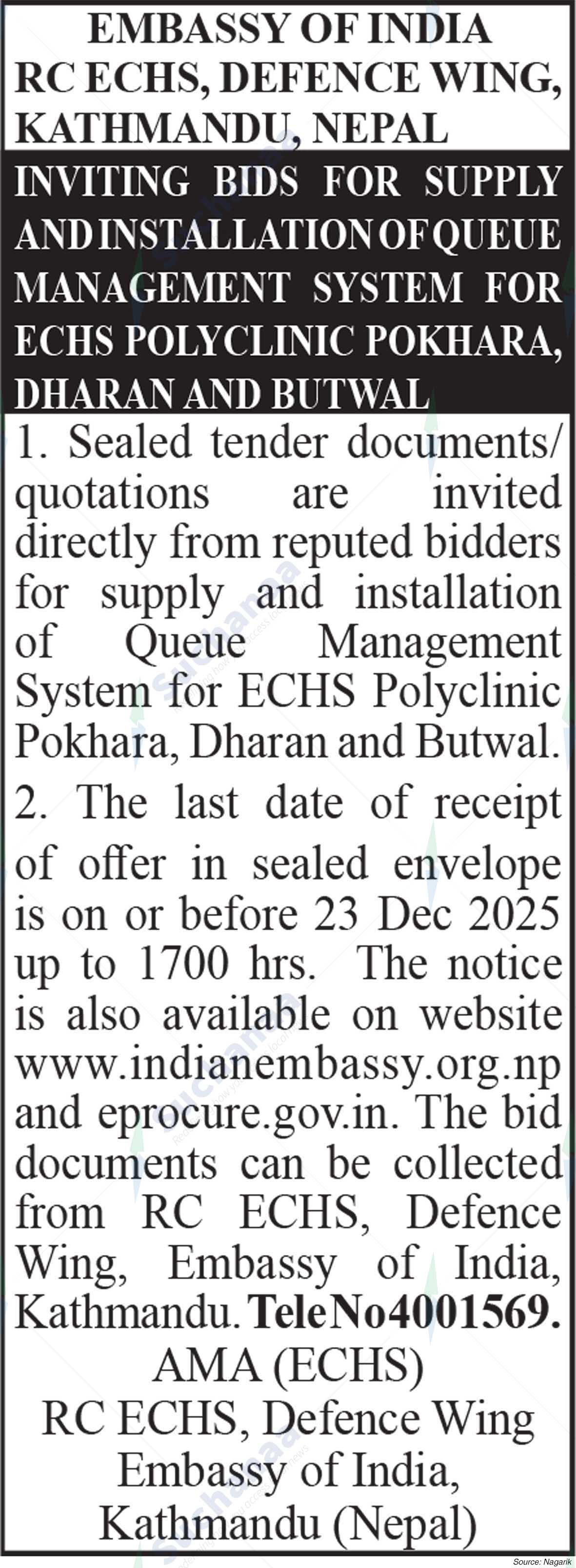 Embassy of India, Defence Wing, Welfare Branch