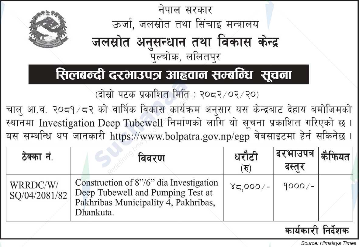 Water Resources Research and Development, Pulchowk Center