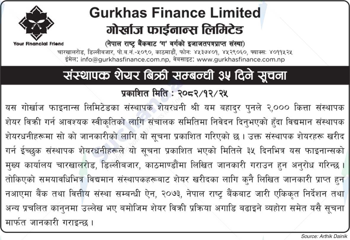 Gurkhas Finance Limited