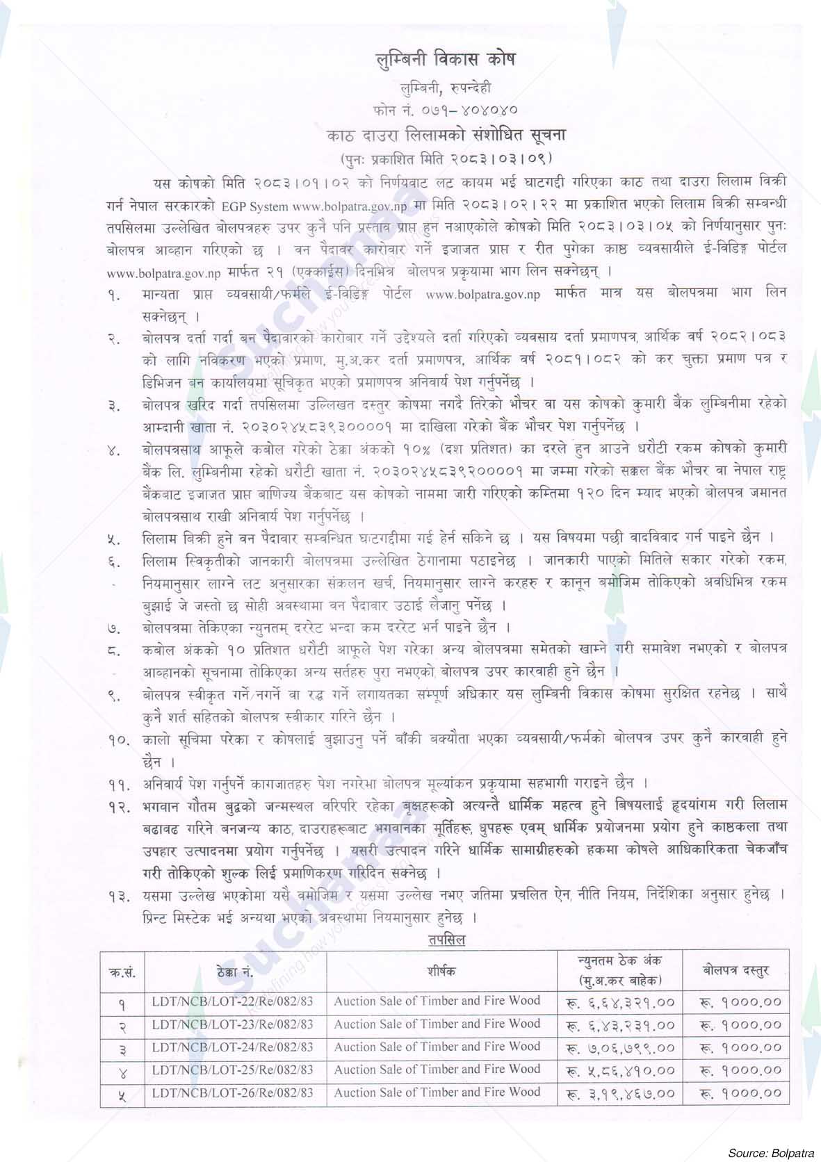 Lumbini Development Trust, Rupandehi