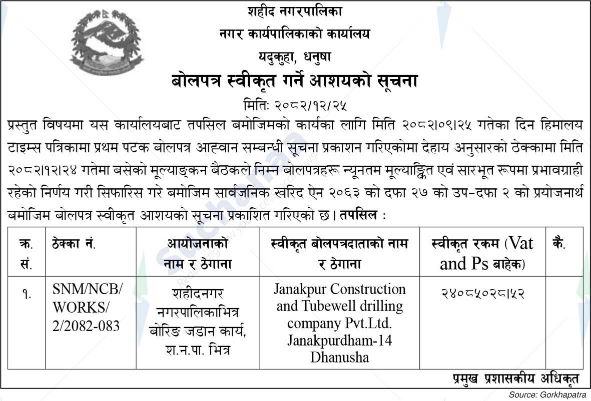 Shahidnagar Municipality