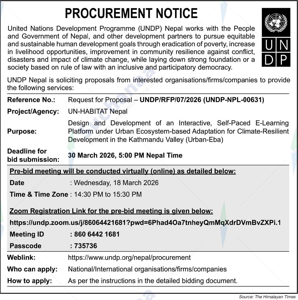 United Nations Development Programme (UNDP)