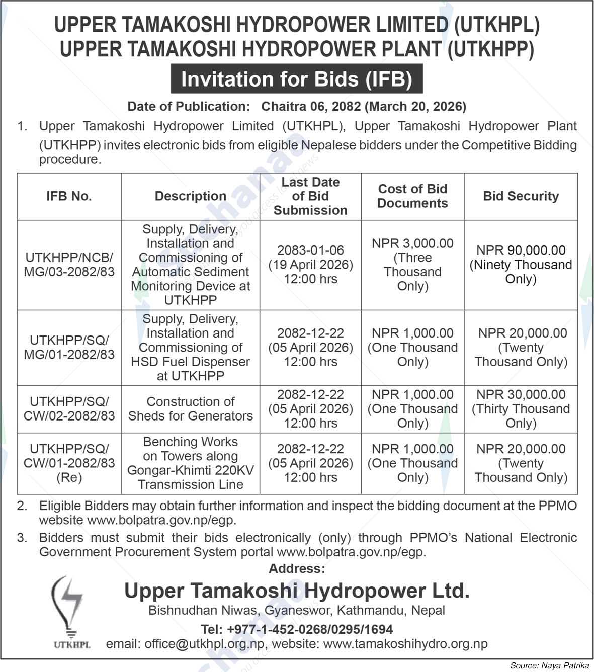 Upper Tamakoshi Hydropower Limited