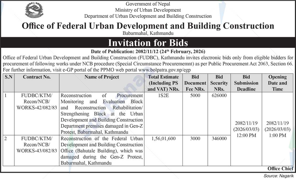 Office of Federal Urban Development and Building Construction, Kathmandu