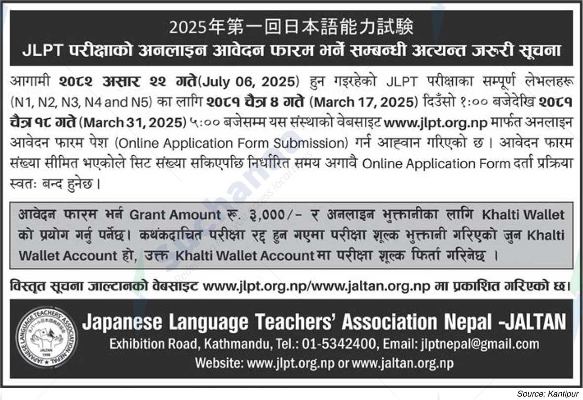Japanese Language Teachers' Association Nepal -JALTAN