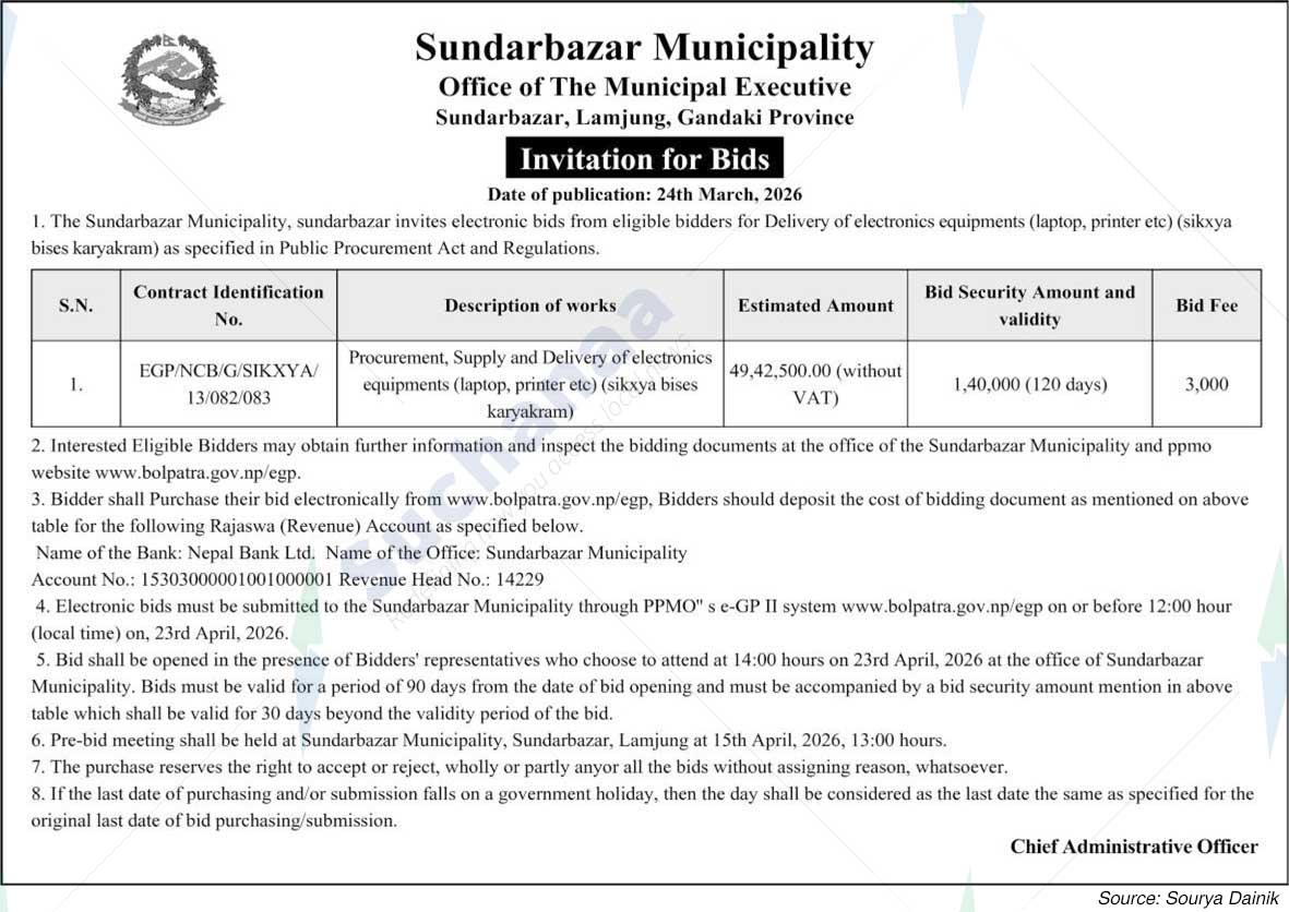 Sundarbazar Municipality