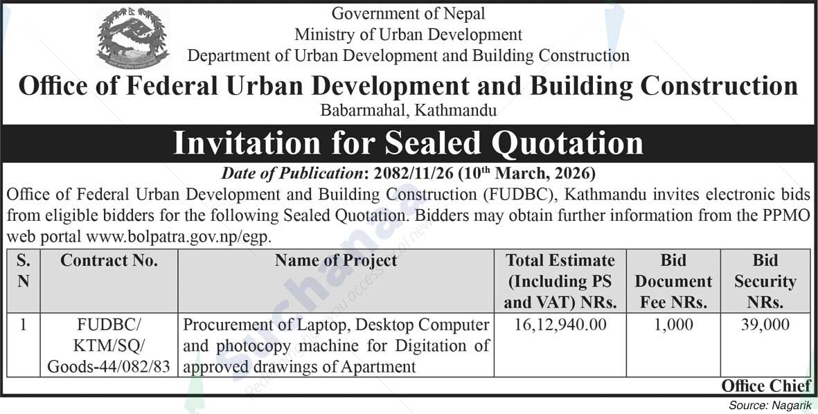 Office of Federal Urban Development and Building Construction, Kathmandu