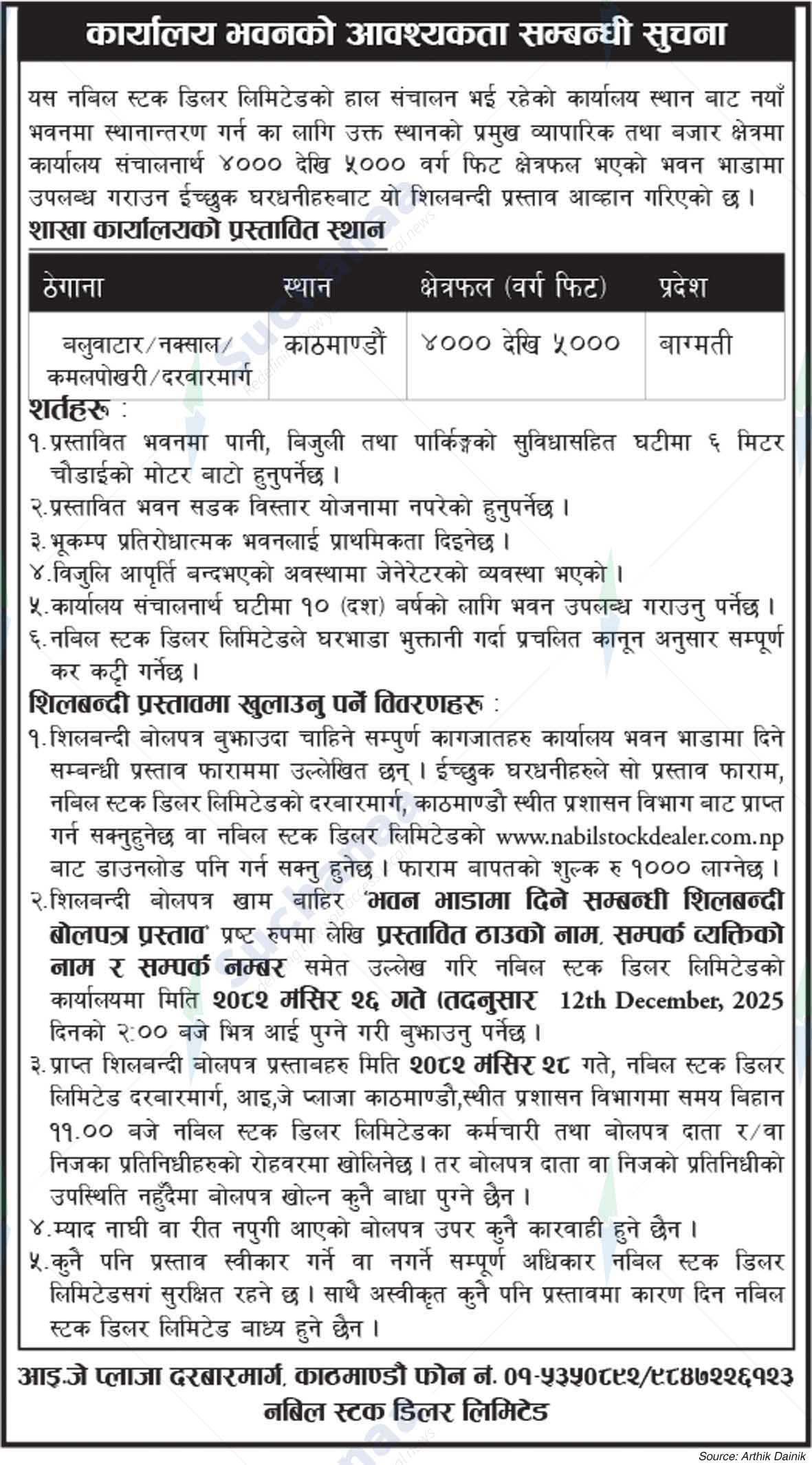 Nabil Stock Dealer Limited, Kathmandu