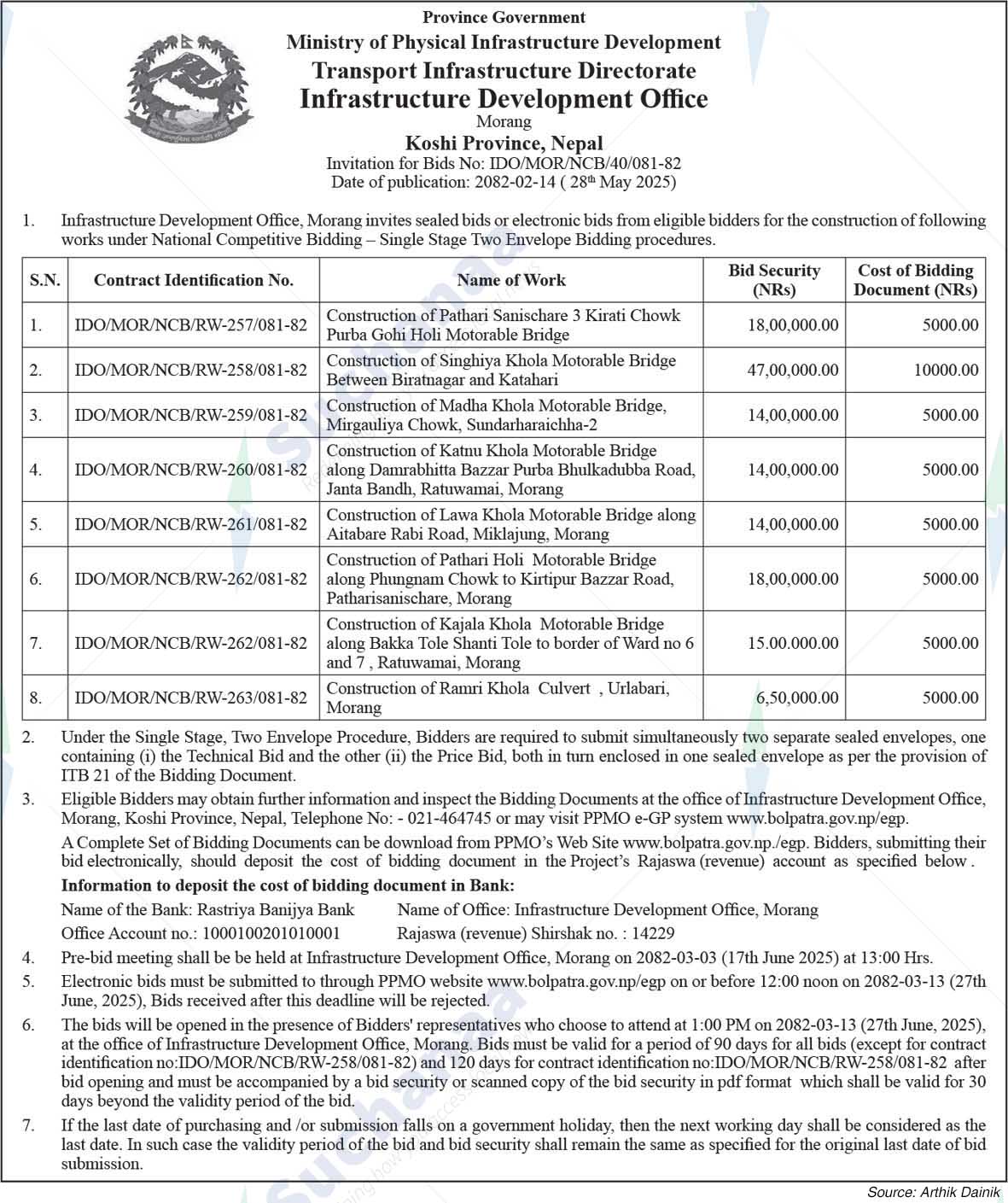 Infrastructure Development Office, Morang