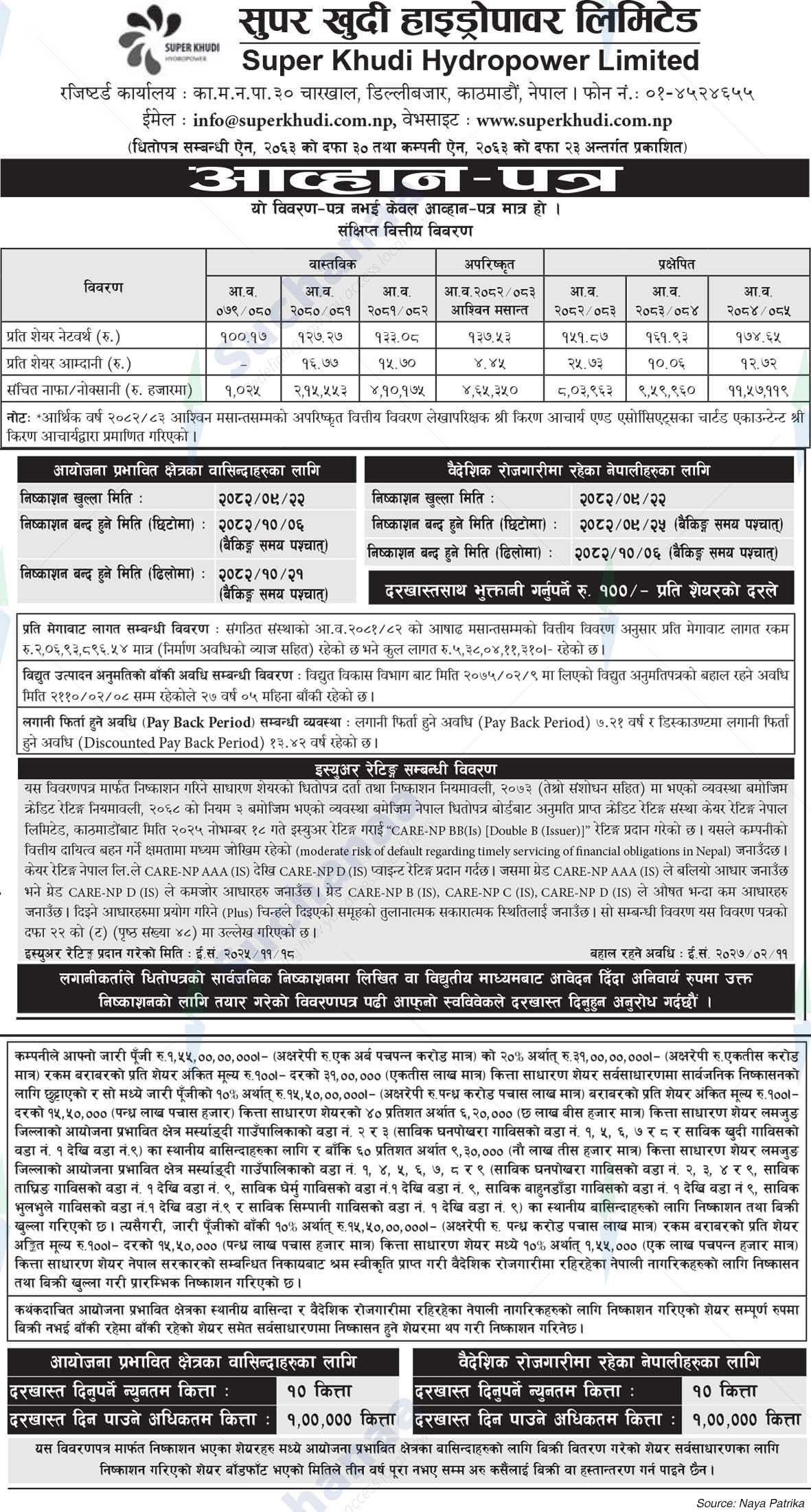 Super Khudi Hydropower Pvt. Ltd.