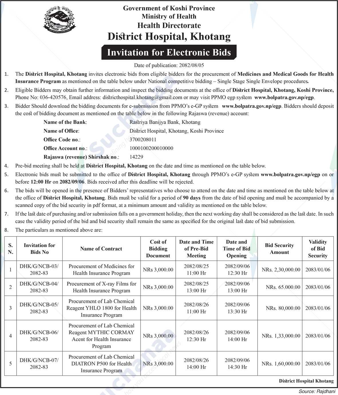 District Hospital, Khotang