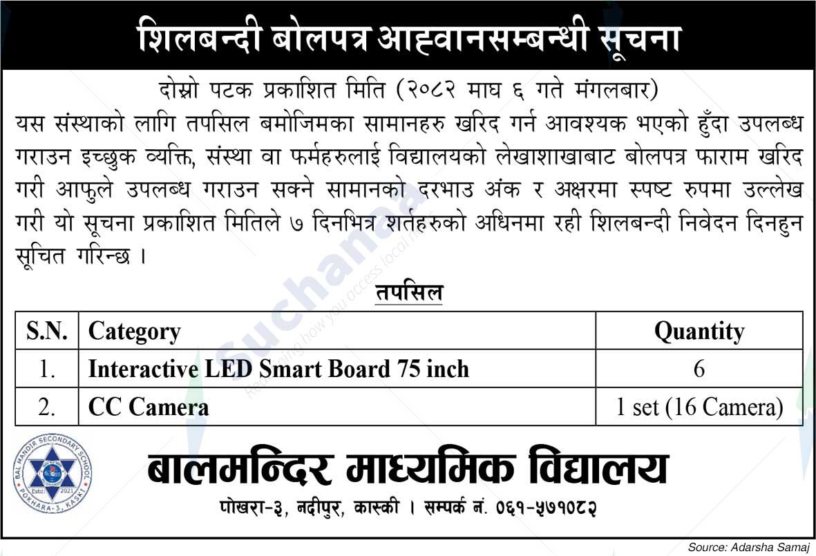 Bal Mandir Secondary School