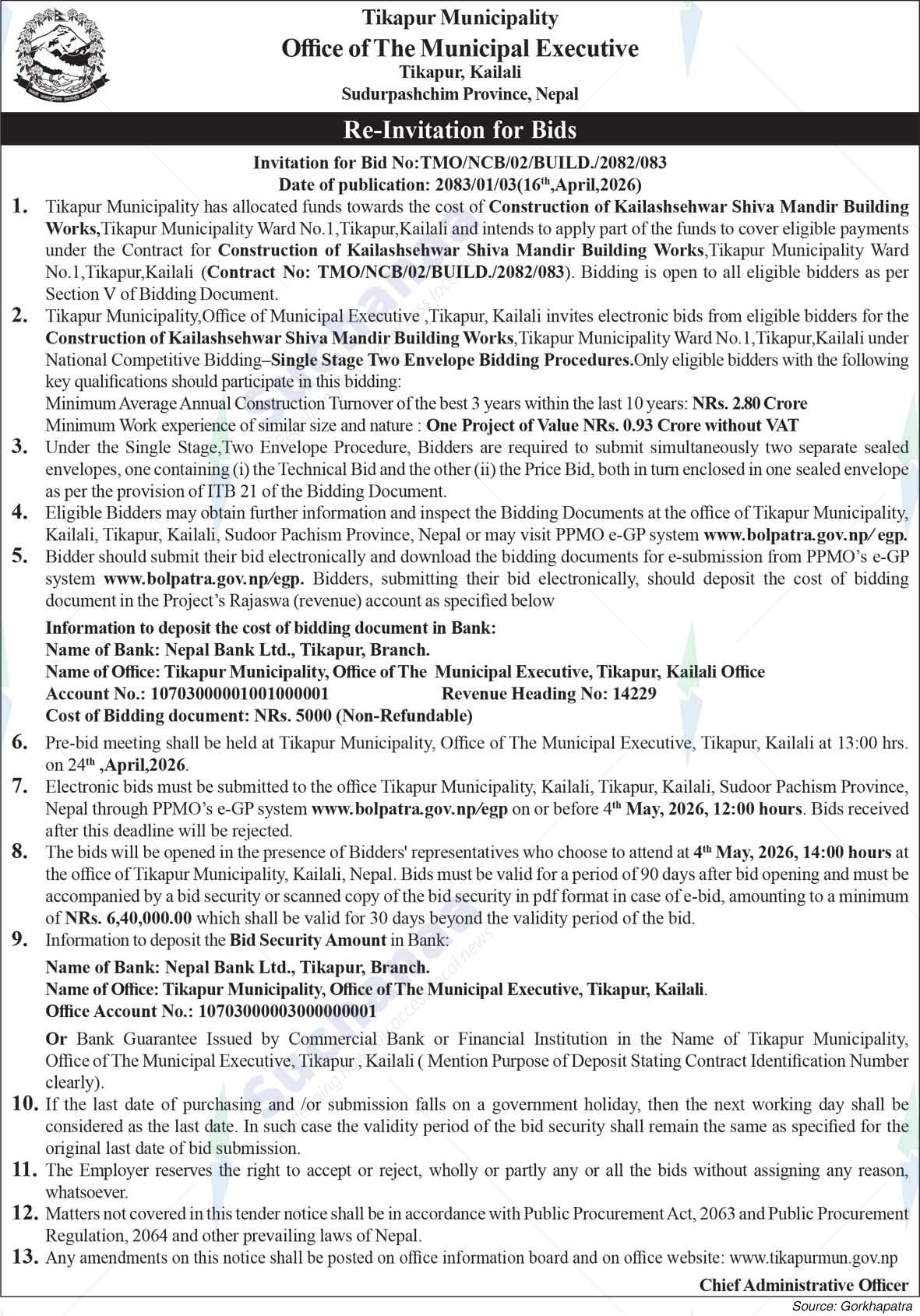 Tikapur Municipality