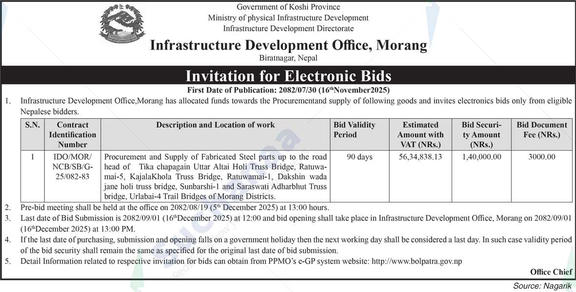 Infrastructure Development Office, Morang