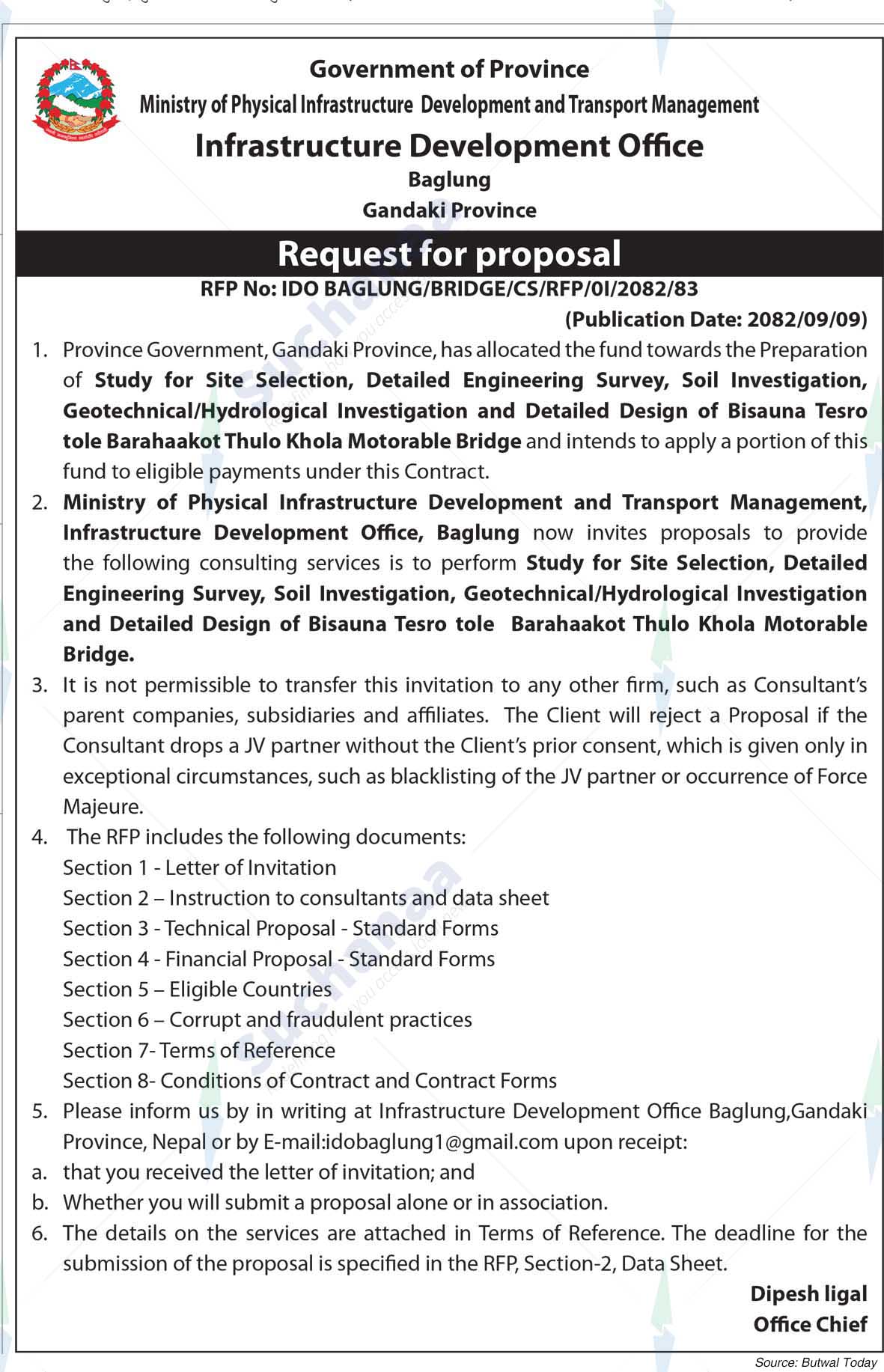 Infrastructure Development Office, Baglung