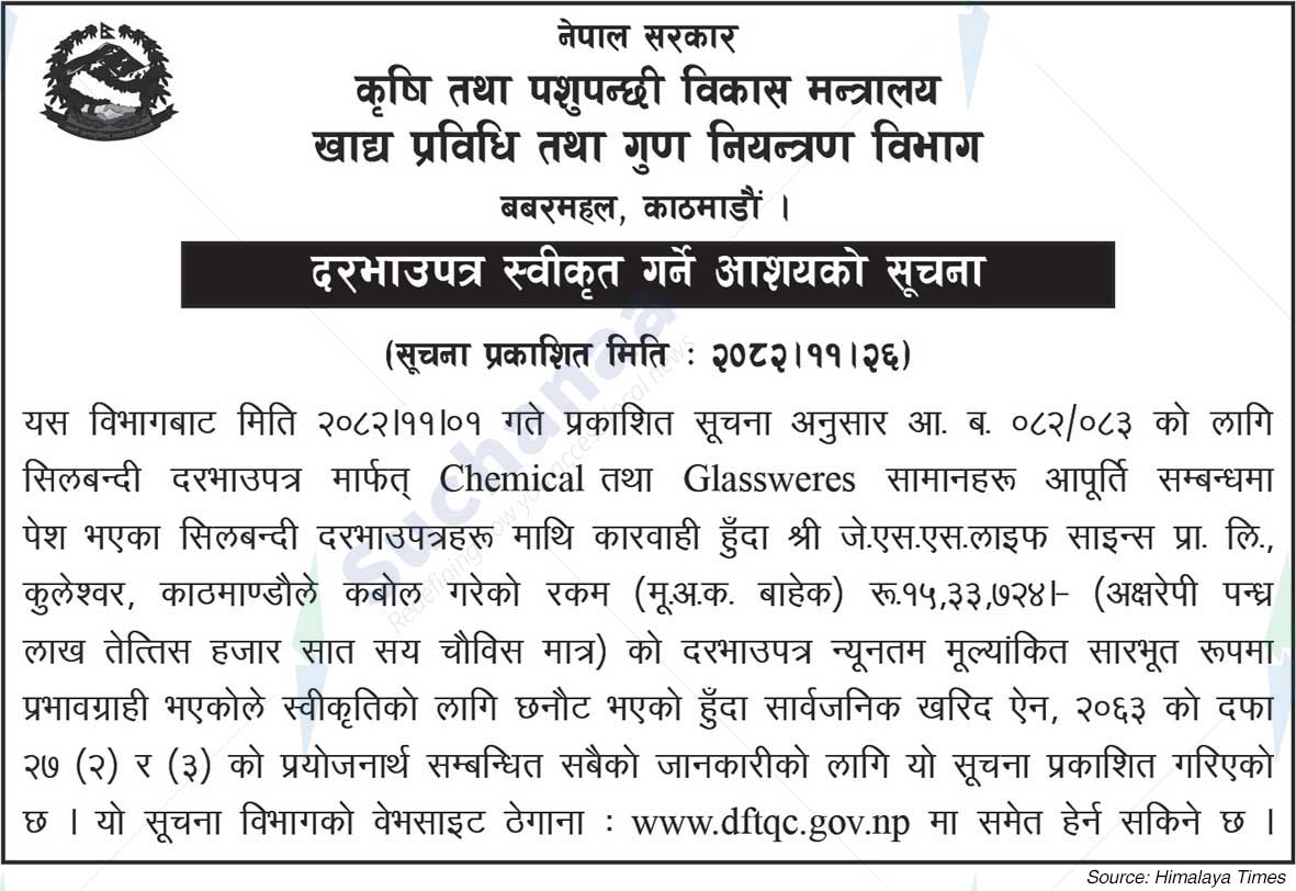 Department of Food Technology and Quality Control